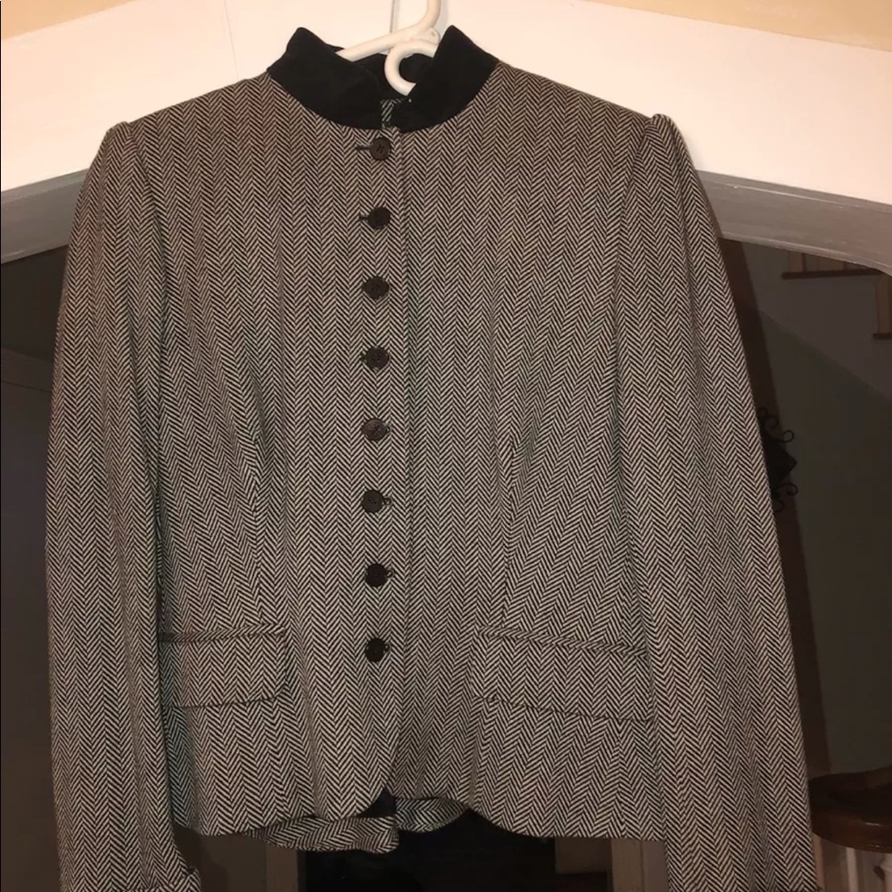 Ralph Lauren Lined Blazer with Velvet Collar